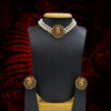 Royal Peacock Pearl Choker Necklace Set